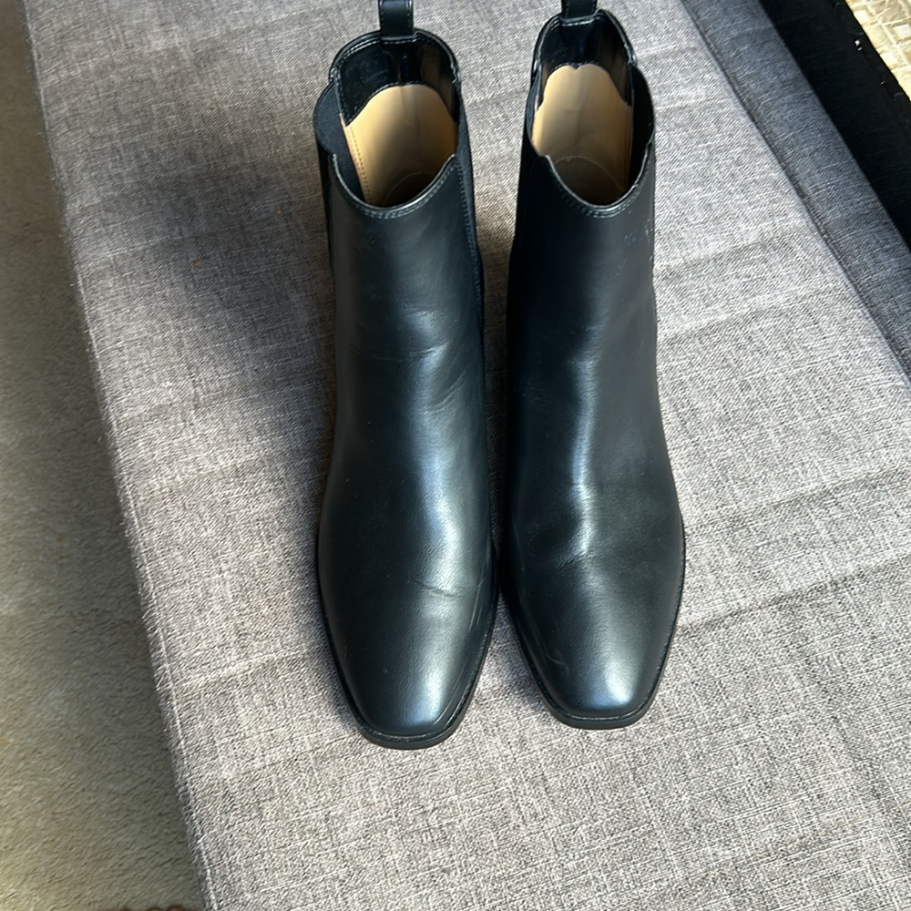 J Crew black boots,in a rare size 10 1/2.Worn a few times, excellent condition.